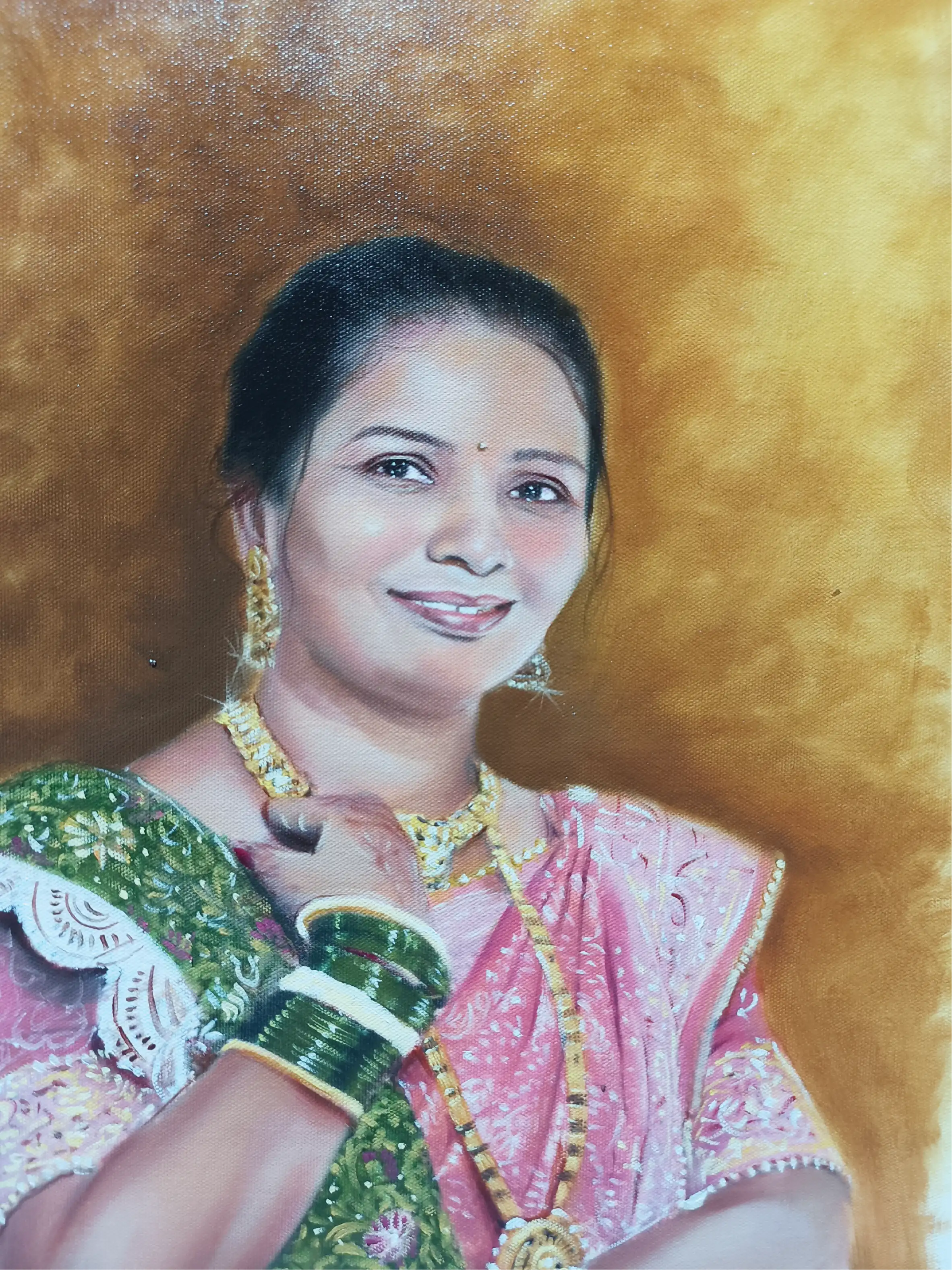 Woman in Sari — Realistic Portrait